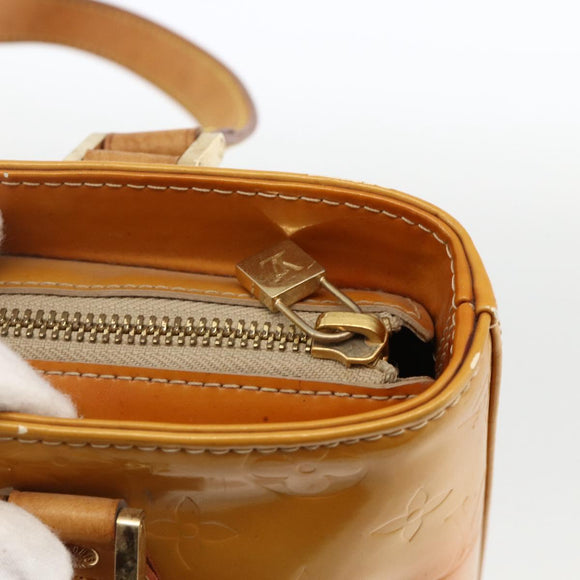 LOUIS VUITTON Monogram Vernis Houston Handtasche Beige M91004 LV Auth ka3171