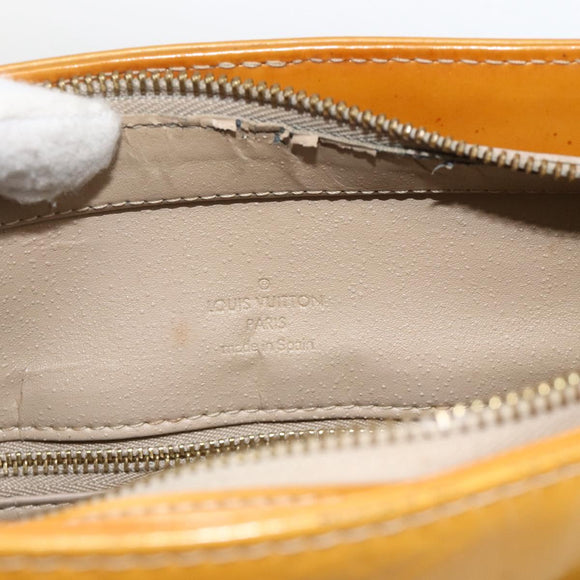 LOUIS VUITTON Monogram Vernis Houston Handtasche Beige M91004 LV Auth ka3171