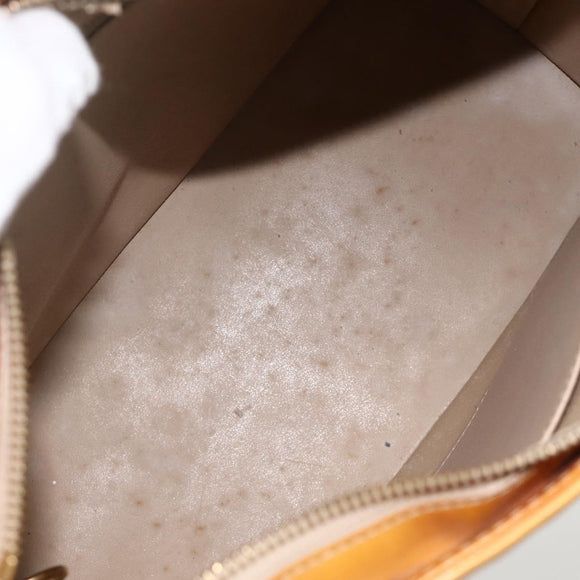LOUIS VUITTON Monogram Vernis Houston Handtasche Beige M91004 LV Auth ka3171