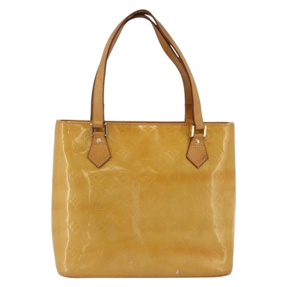 LOUIS VUITTON Monogram Vernis Houston Handtasche Beige M91004 LV Auth ka3171