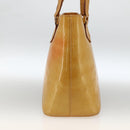LOUIS VUITTON Monogram Vernis Houston Handtasche Beige M91004 LV Auth ka3171-3