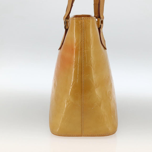 LOUIS VUITTON Monogram Vernis Houston Handtasche Beige M91004 LV Auth ka3171