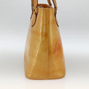 LOUIS VUITTON Monogram Vernis Houston Handtasche Beige M91004 LV Auth ka3171-4