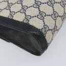 GUCCI GG Supreme Sherry Line Clutch Bag PVC Navy Gold Red 89 01 006 Auth ka3173-11