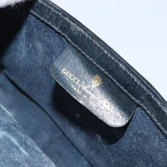 GUCCI GG Supreme Sherry Line Clutch Bag PVC Navy Gold Red 89 01 006 Auth ka3173