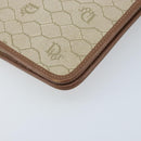 Christian Dior Honeycomb Canvas Chain Shoulder Bag PVC Beige Gold Auth ka3175-11