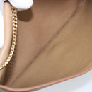 Christian Dior Honeycomb Canvas Chain Shoulder Bag PVC Beige Gold Auth ka3175-17