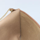 Christian Dior Honeycomb Canvas Chain Shoulder Bag PVC Beige Gold Auth ka3175-18