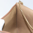 Christian Dior Honeycomb Canvas Chain Shoulder Bag PVC Beige Gold Auth ka3175-19