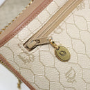 Christian Dior Honeycomb Canvas Chain Shoulder Bag PVC Beige Gold Auth ka3175-20