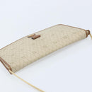 Christian Dior Honeycomb Canvas Chain Shoulder Bag PVC Beige Gold Auth ka3175-6