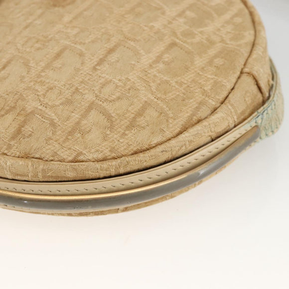 Christian Dior Trotter Canvas Shoulder Bag Beige Auth ka3176