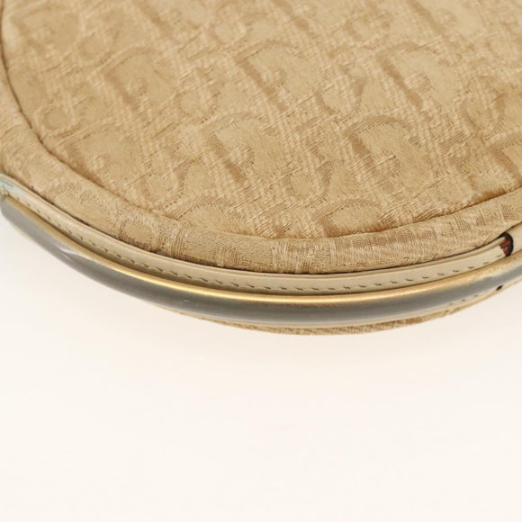 Christian Dior Trotter Canvas Shoulder Bag Beige Auth ka3176