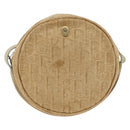 Christian Dior Trotter Canvas Shoulder Bag Beige Auth ka3176-2