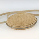 Christian Dior Trotter Canvas Shoulder Bag Beige Auth ka3176-9