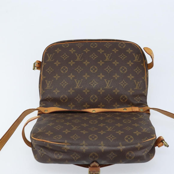 LOUIS VUITTON Monogram Saumur 30 Shoulder Bag M42256 LV Auth ka3177