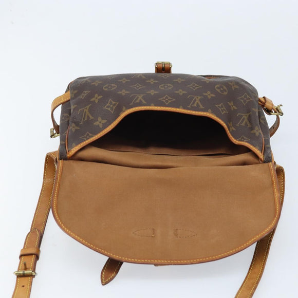 LOUIS VUITTON Monogram Saumur 30 Shoulder Bag M42256 LV Auth ka3177