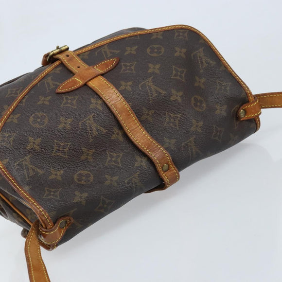 LOUIS VUITTON Monogram Saumur 30 Shoulder Bag M42256 LV Auth ka3177