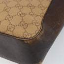 GUCCI GG Canvas Draagtas Beige Zilver 73983 Auth ka3180-10