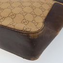 GUCCI GG Canvas Draagtas Beige Zilver 73983 Auth ka3180-12