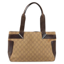 GUCCI GG Canvas Draagtas Beige Zilver 73983 Auth ka3180-2