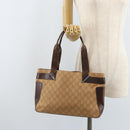 GUCCI GG Canvas Draagtas Beige Zilver 73983 Auth ka3180-22