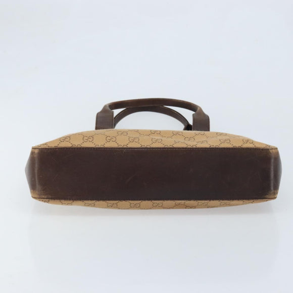 GUCCI GG Canvas Draagtas Beige Zilver 73983 Auth ka3180