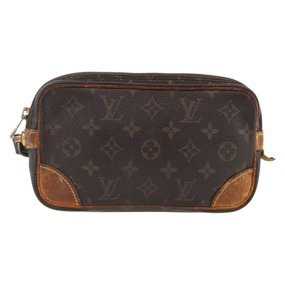LOUIS VUITTON Monogram Marly Dragonne PM Clutch Bag M51827 LV Auth ka3181