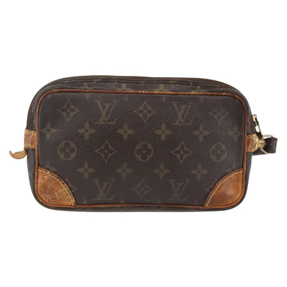 LOUIS VUITTON Monogram Marly Dragonne PM Clutch Bag M51827 LV Auth ka3181