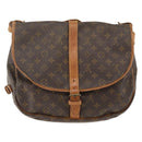LOUIS VUITTON Monogram Saumur 35 Shoulder Bag M42254 LV Auth ka3182-3