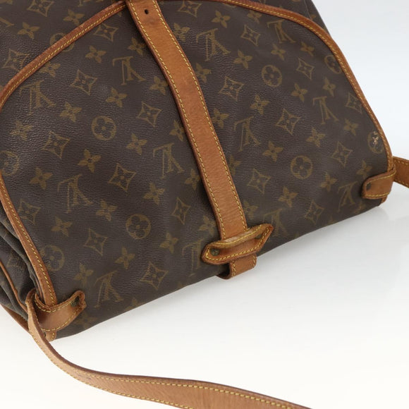 LOUIS VUITTON Monogram Saumur 35 Shoulder Bag M42254 LV Auth ka3182