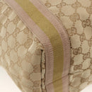 GUCCI GG Canvas Sherry Line Tote Bag Beige 189669 Auth ka3188-13