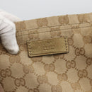 GUCCI GG Canvas Sherry Line Tote Bag Beige 189669 Auth ka3188-14