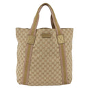 GUCCI GG Canvas Sherry Line Tote Bag Beige 189669 Auth ka3188-2