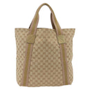 GUCCI GG Canvas Sherry Line Tote Bag Beige 189669 Auth ka3188-3