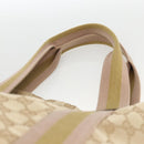 GUCCI GG Canvas Sherry Line Tote Bag Beige 189669 Auth ka3188-8