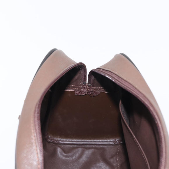 Burberrys Nova Check Boston Bag Canvas Leather Beige Gold Auth ka319