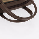 Burberrys Nova Check Boston Bag Canvas Leather Beige Gold Auth ka319-8