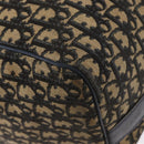 Christian Dior Trotter Canvas Boston Bag Navy Silver Auth ka3190-17
