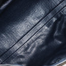 Christian Dior Trotter Canvas Boston Bag Navy Silver Auth ka3190-11