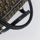 Christian Dior Trotter Canvas Boston Bag Navy Silver Auth ka3190-8