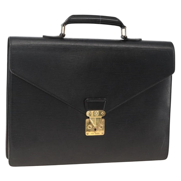 LOUIS VUITTON Epi Serviette Conseiller Business Bag Black M54422 LV Auth ka3192