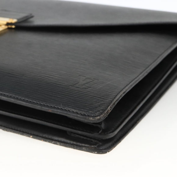 LOUIS VUITTON Epi Serviette Conseiller Business Bag Black M54422 LV Auth ka3192