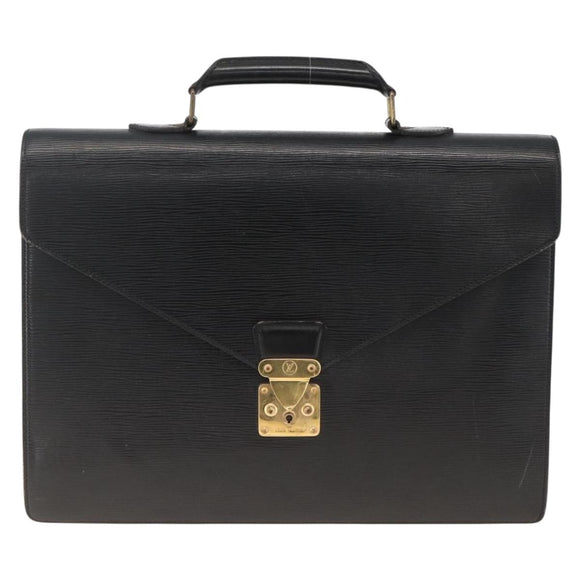 LOUIS VUITTON Epi Serviette Conseiller Business Bag Black M54422 LV Auth ka3192