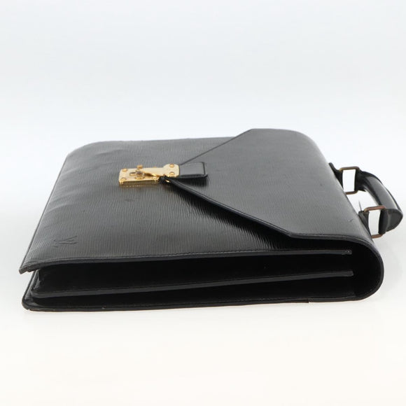 LOUIS VUITTON Epi Serviette Conseiller Business Bag Black M54422 LV Auth ka3192