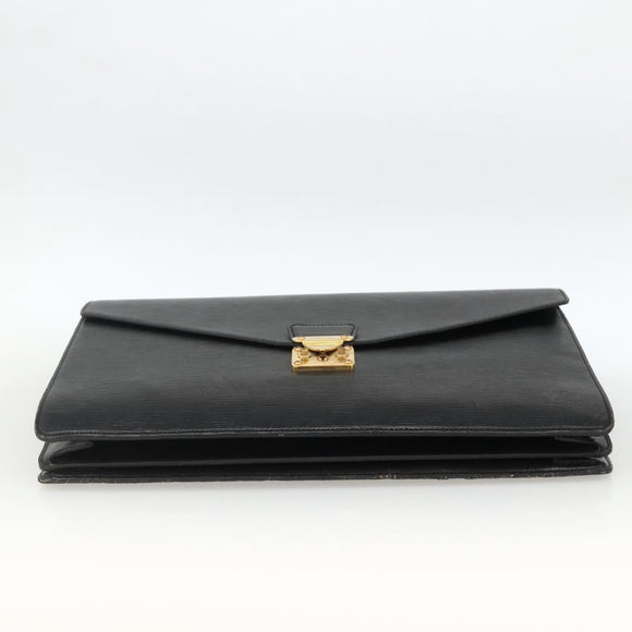 LOUIS VUITTON Epi Serviette Conseiller Business Bag Black M54422 LV Auth ka3192