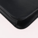 Christian Dior Chain Shoulder Bag Leather Black Gold Auth ka3196-13
