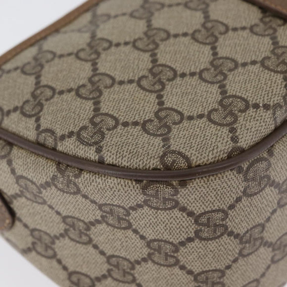 GUCCI GG Supreme Web Sherry Line Umhängetasche PVC Beige Gold 169937 Auth ka3198