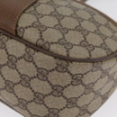 GUCCI GG Supreme Web Sherry Line Umhängetasche PVC Beige Gold 169937 Auth ka3198-11