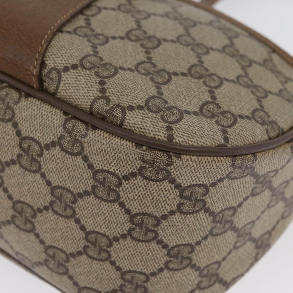 GUCCI GG Supreme Web Sherry Line Umhängetasche PVC Beige Gold 169937 Auth ka3198